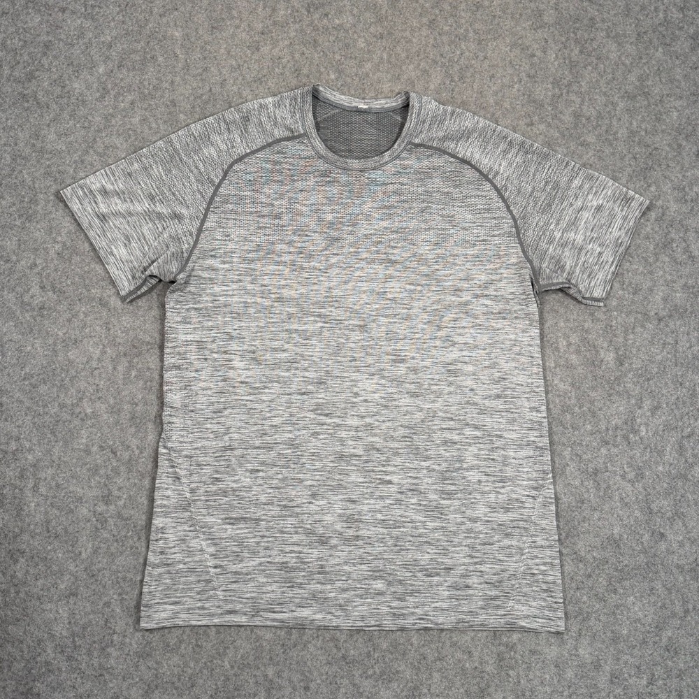 Lululemon Athletica Slate White Metal Vent Tech Short Sleeve Tee Mens Size Large
